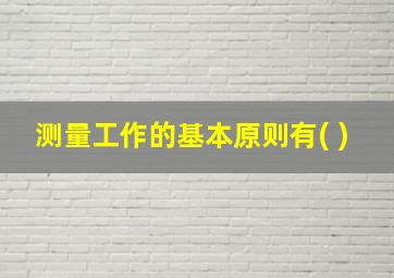 测量工作的基本原则有( )